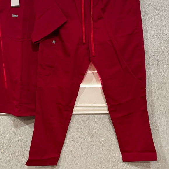 Figs Women's Bold Red Joggers - Picture 7 of 10